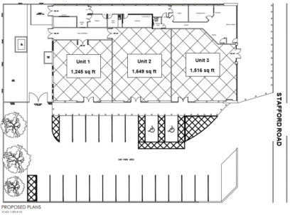 Wolverhampton, Oxley, 492 Stafford Road (3 New Retail Units)